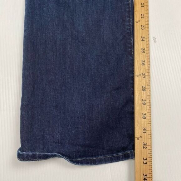 7 For All Mankind Men's Blue Jeans Size 36 Blue Breett Stretch Distressed Bottom - Picture 6 of 12
